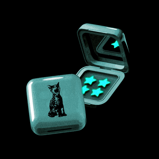 Doom Stars™ 60 Hydrocolloid Star Patches + Meow Case™ [CYAN]