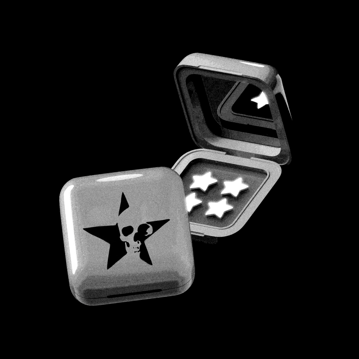 Doom Stars™ 60 Hydrocolloid Star Patches + Skull Case™ [WHITE]